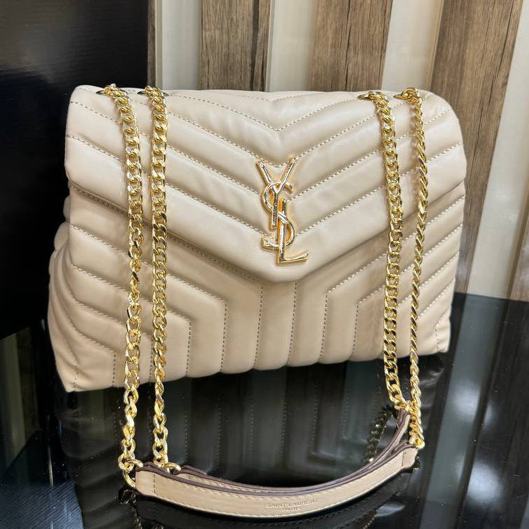YSL LOULOU  BEIGE (24cm x 17cm)
