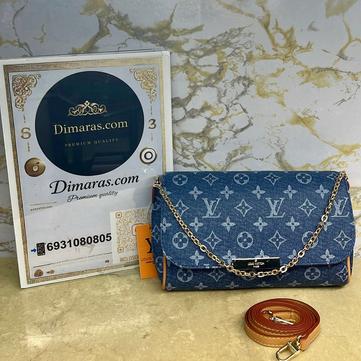 LV favourite monogram denim 26cm x 14cm