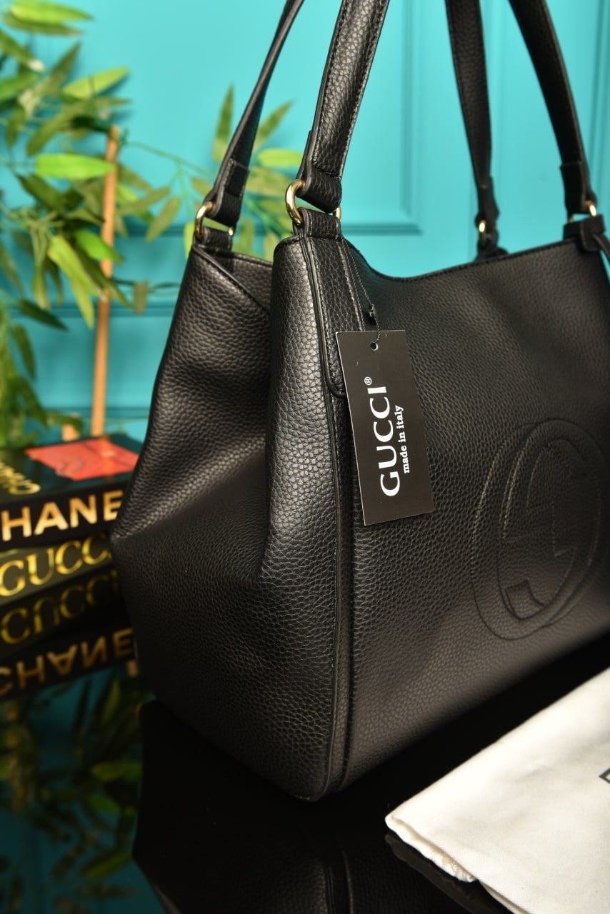 Gucci soho shoulder bag Black (35 cmX29cmx17cm)