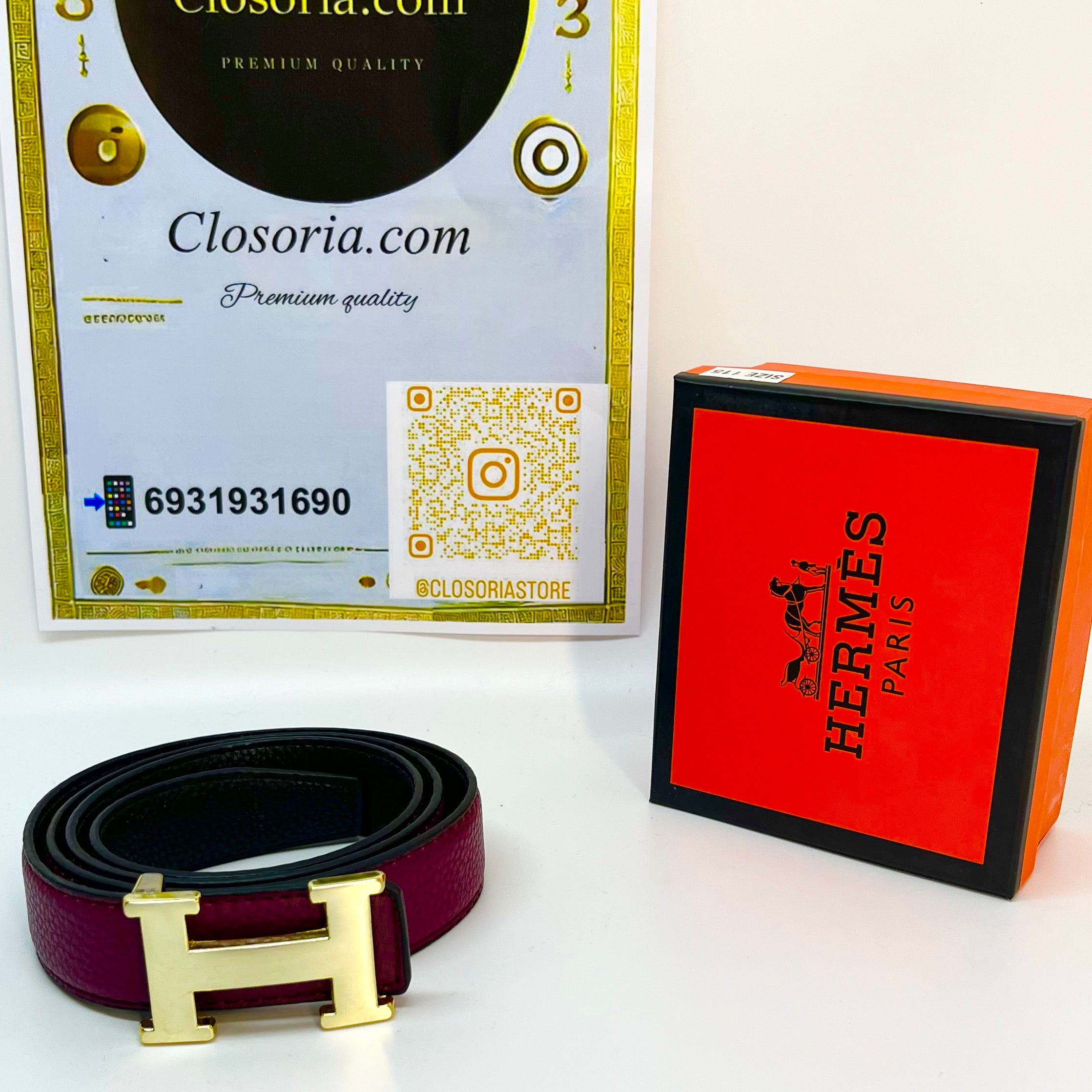 ΔΕΡΜΆΤΙΝΗ ΖΩΝΗ HERMES DOUBLE FACE(ΔΙΠΛΗΣ ΟΨΗΣ)ΜΠΟΡΝΤΟ ΧΡΥΣΟ