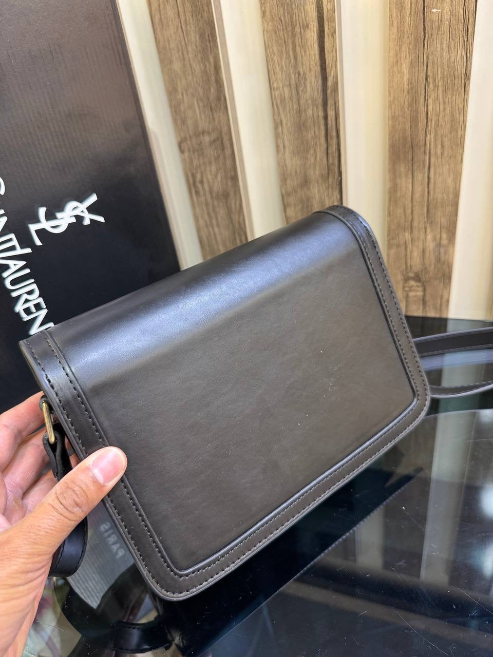 Ysl solferino satchel crossbody black mat (22.5cm x 16cm)