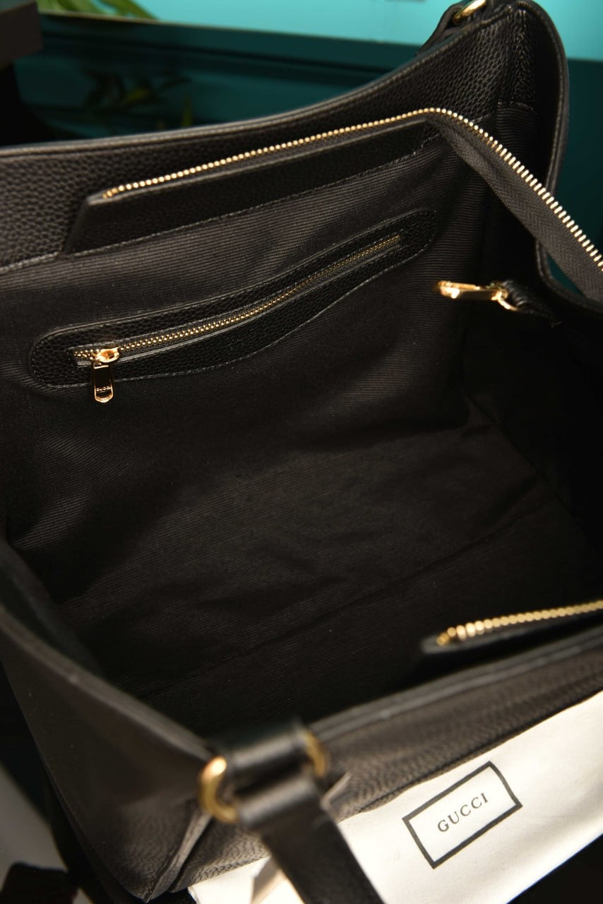 Gucci soho shoulder bag Black (35 cmX29cmx17cm)