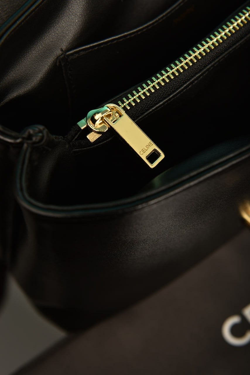 Celine medium nino bag in supple grained calfskin Black(25cm x 17.5cm)