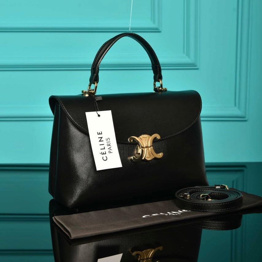 Celine medium nino bag in supple grained calfskin Black(25cm x 17.5cm)