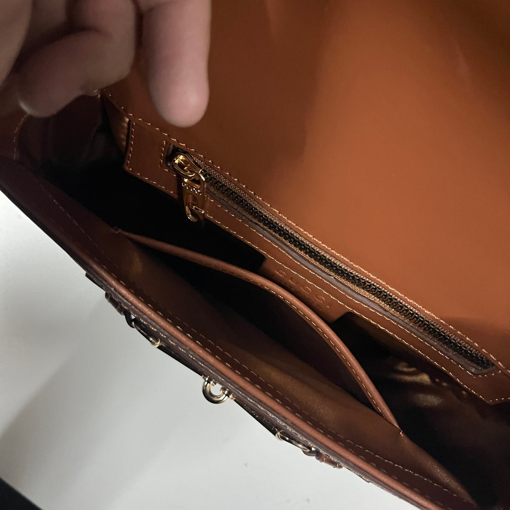 Gucci lady web Horsebit Ταμπά  (26cm x 24cm)