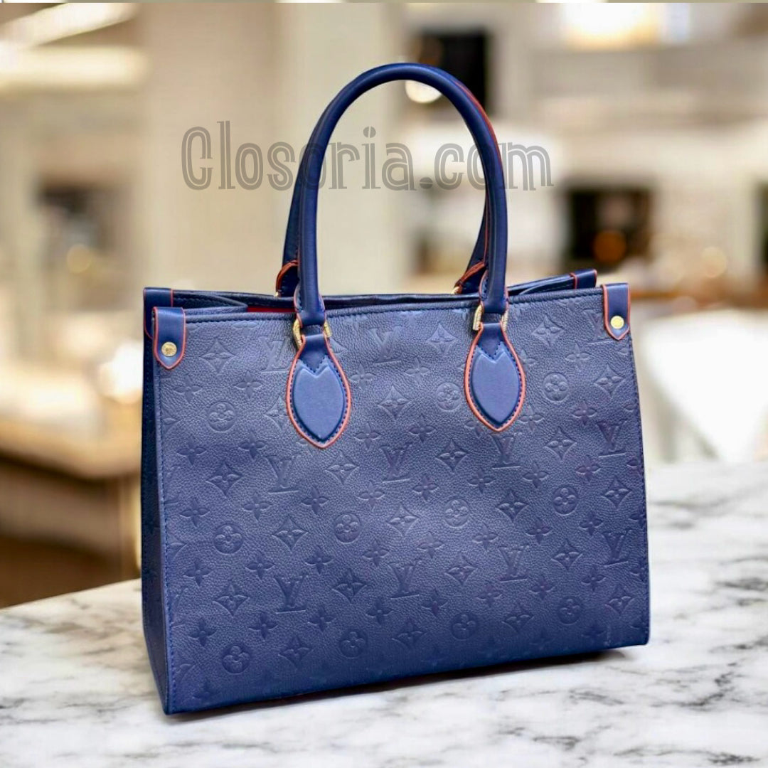 LV ONTHEGO BLUE MONOGRAM (medium  size)34*27