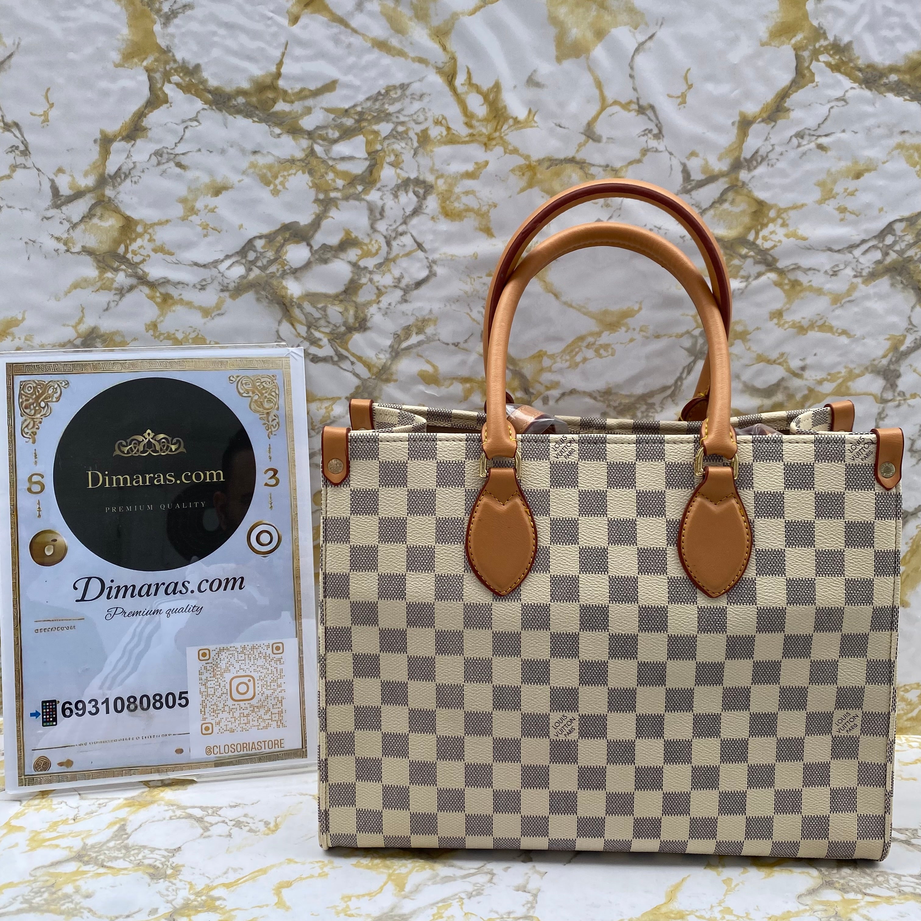 LV ONTHEGO DAMIER BEIGE (34cm x 27cm)