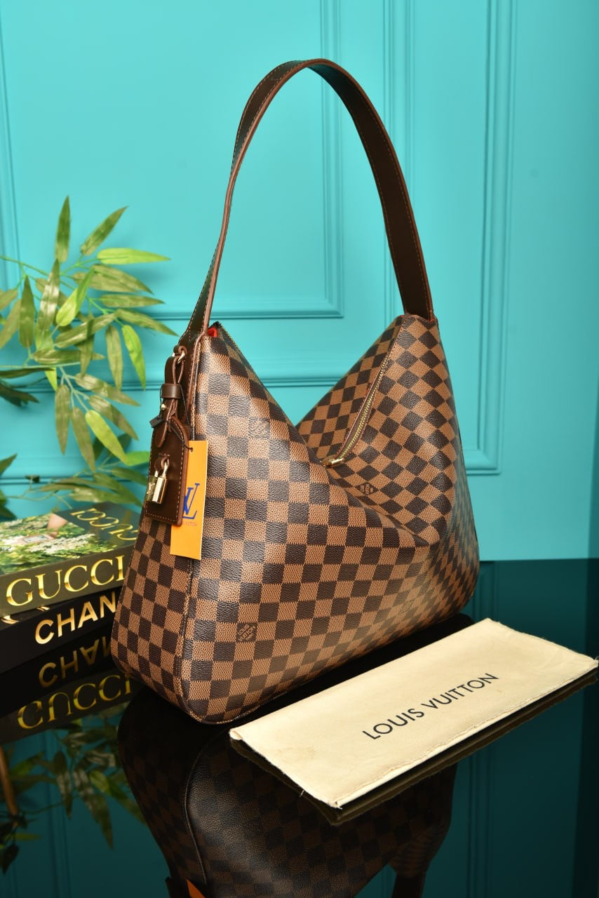 Louis Vuitton slouchy mm bag  damier brown large size (40cm x 29cm)