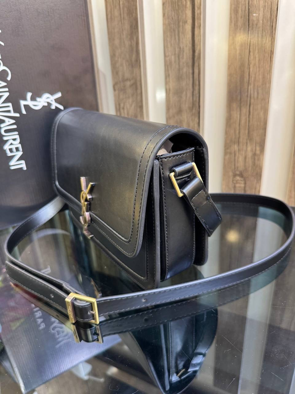 Ysl solferino satchel crossbody black mat (22.5cm x 16cm)