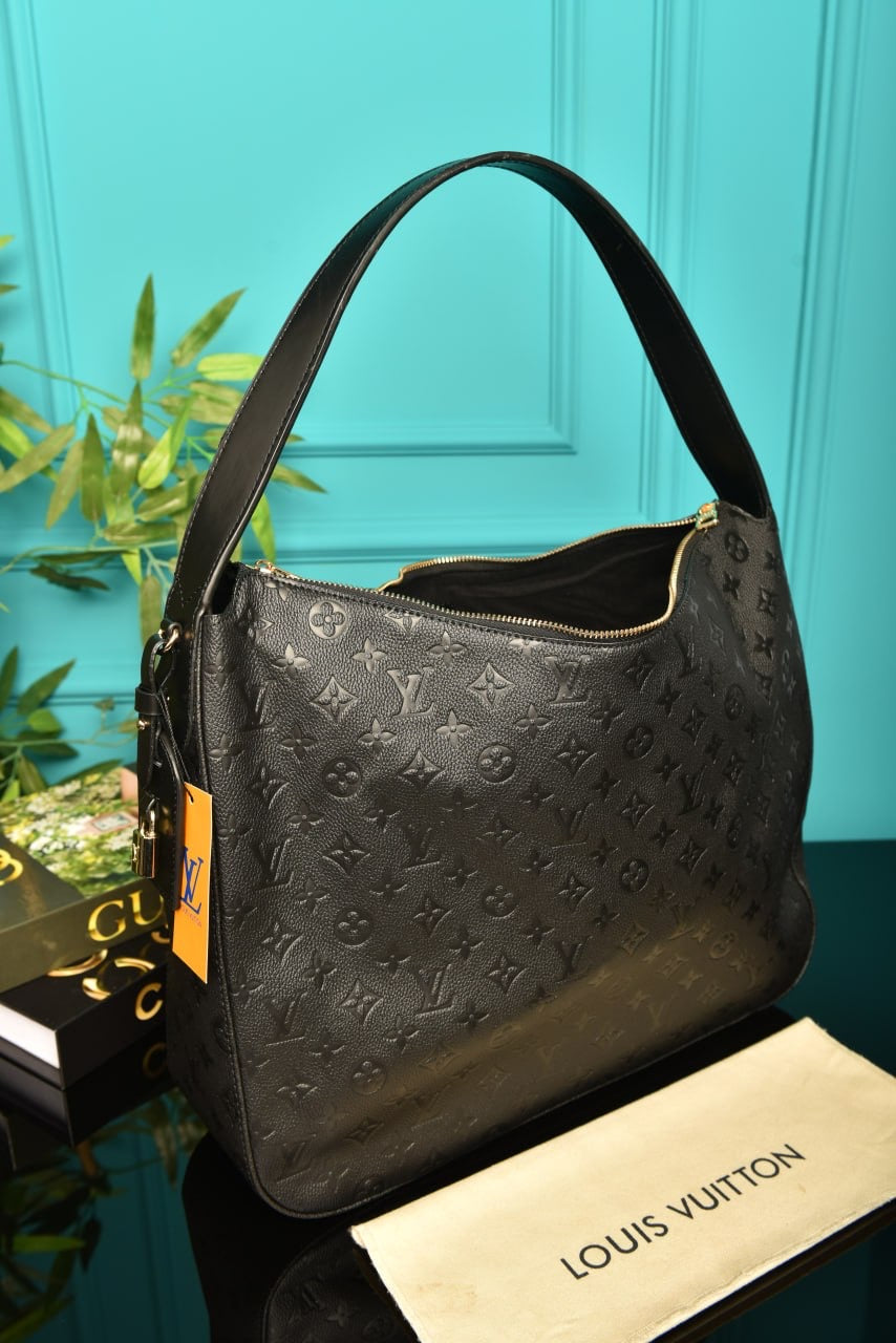Louis Vuitton slouchy mm bag  monogram black large size (40cm x 29cm)