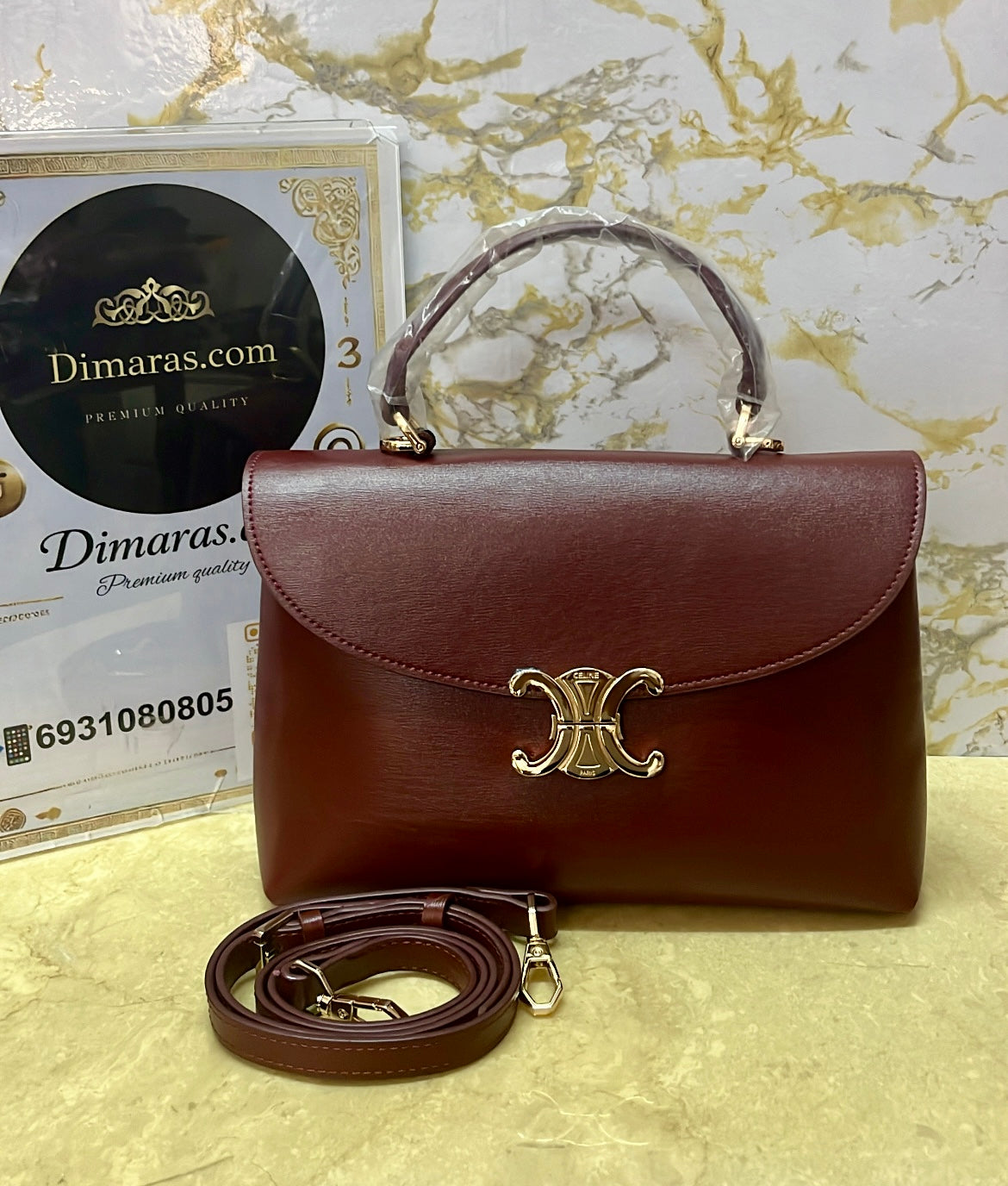 Celine medium nino bag in supple grained calfskin bordo(cm x 17.5cm)