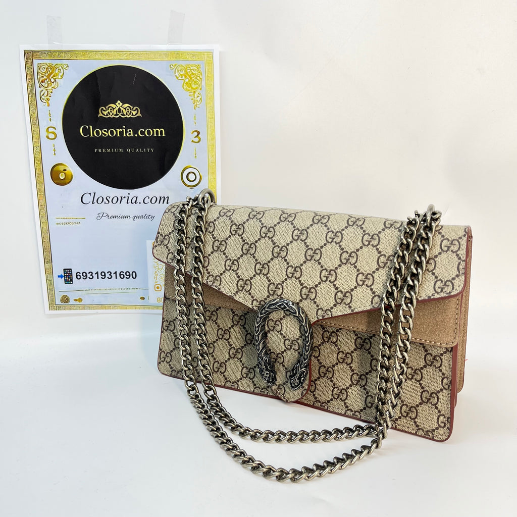 GUCCI DIONYSUS (MEDIUM SIZE BROWN(28x17)