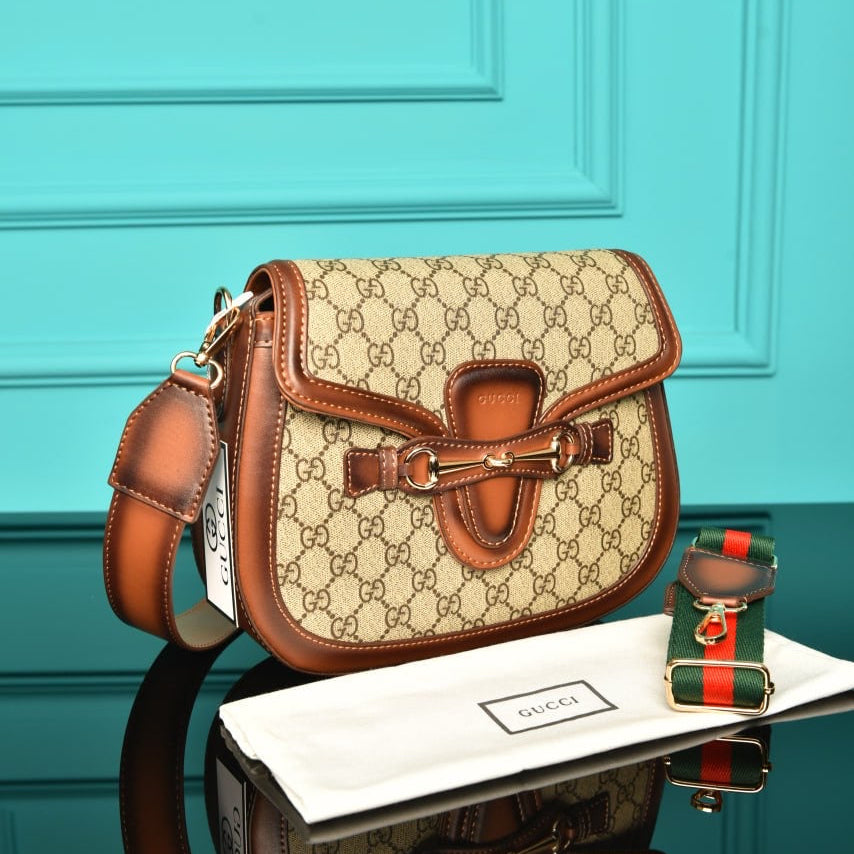Gucci lady web Horsebit canvas Ταμπά  (26cm x 24cm)
