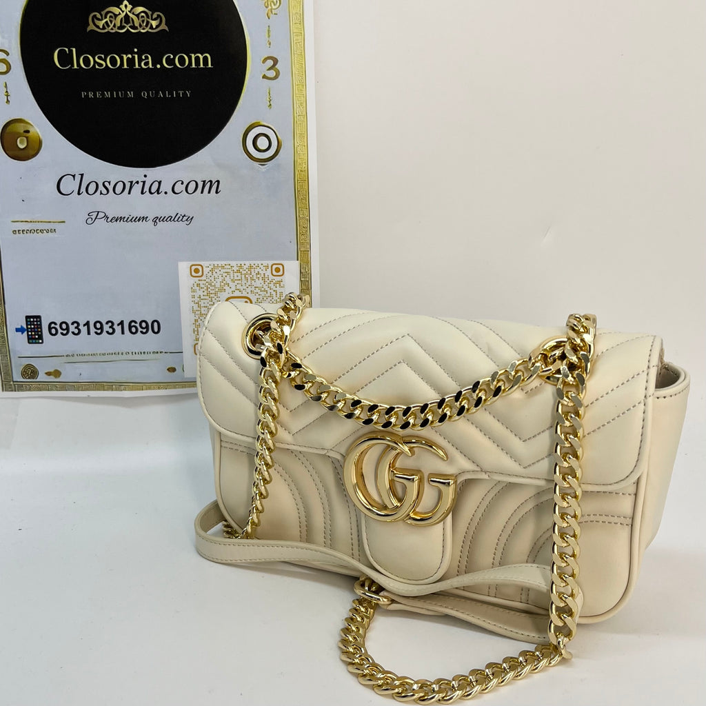 GUCCI MARMONT BEIGE(18cm x 13cm)