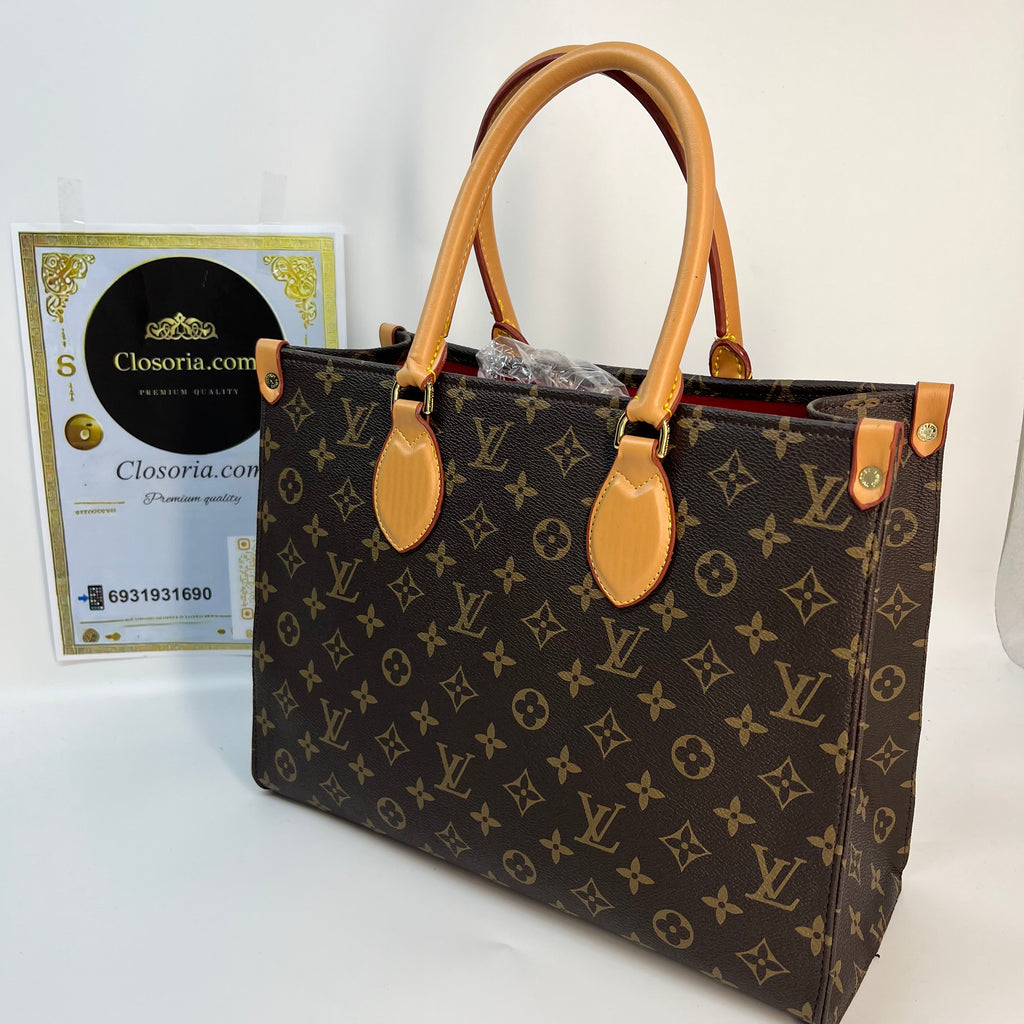 LV ONTHEGO BROWN MONOGRAM (34cm x 27cm)