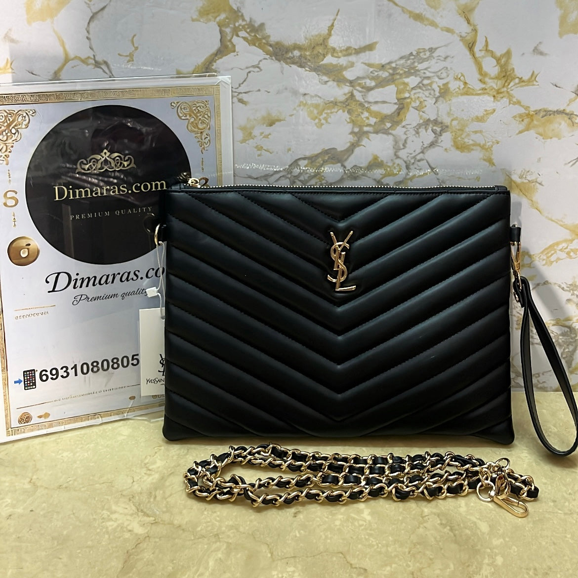 YSL ΦΑΚΕΛΟΣ BLACK 28x23