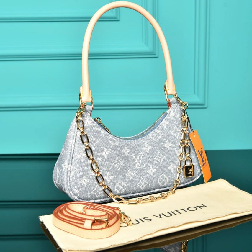 Louis Vuitton catchy pm monogram denim (24cm x 10 cm)