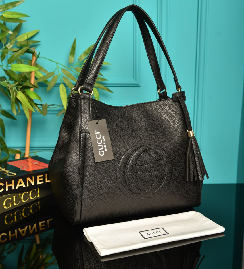 Gucci soho shoulder bag Black (35 cmX29cmx17cm)