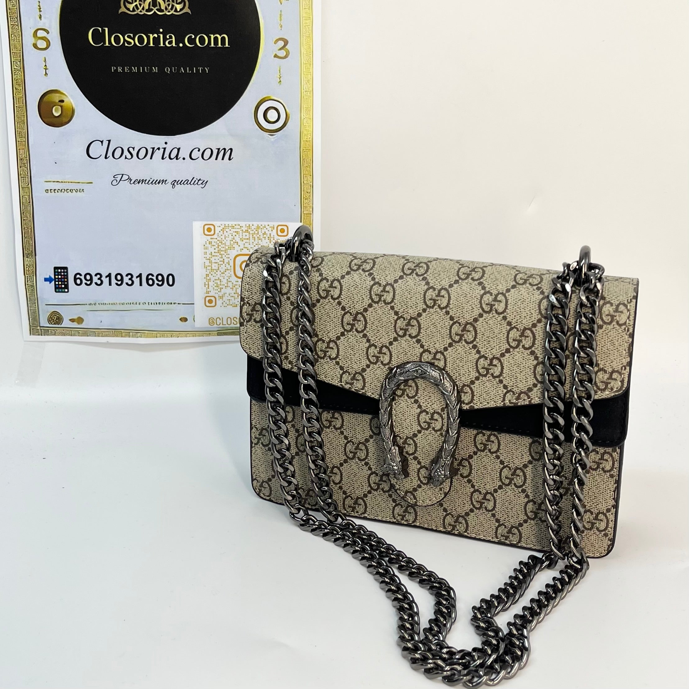 GUCCI DIONYSUS SMALL SIZE  BLACK (18cm x 10cm)