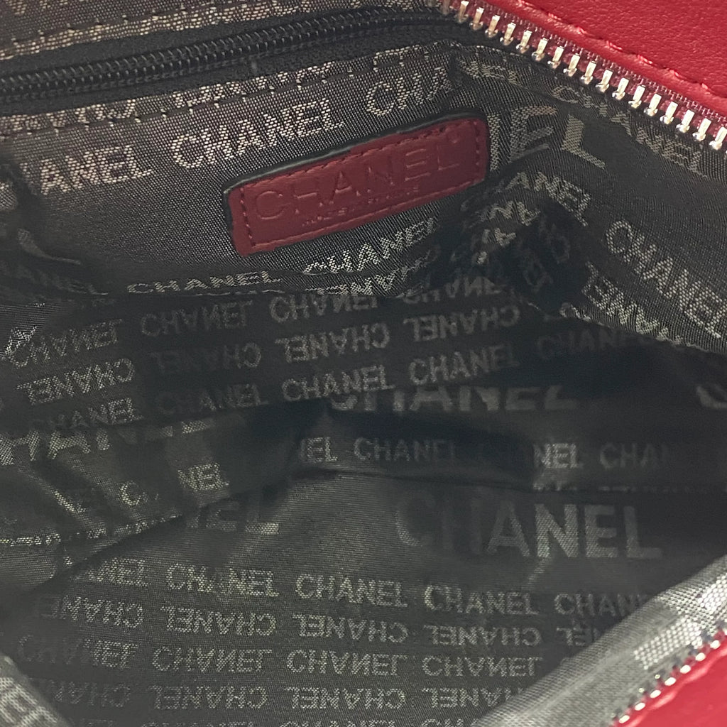 CHANEL HANDBAG BORDEAUX(Size 32x22)