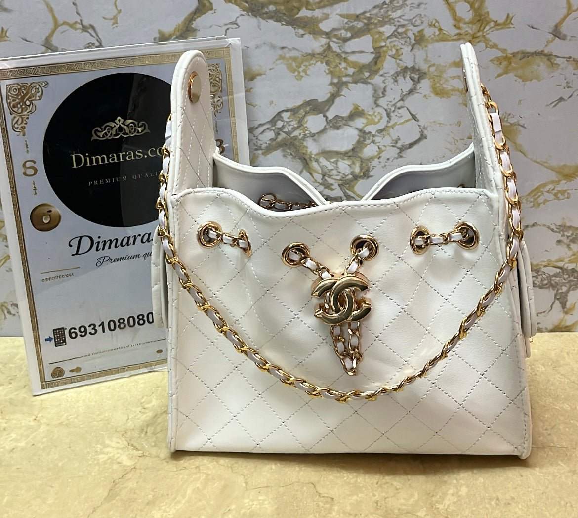 Chanel 25 white gold