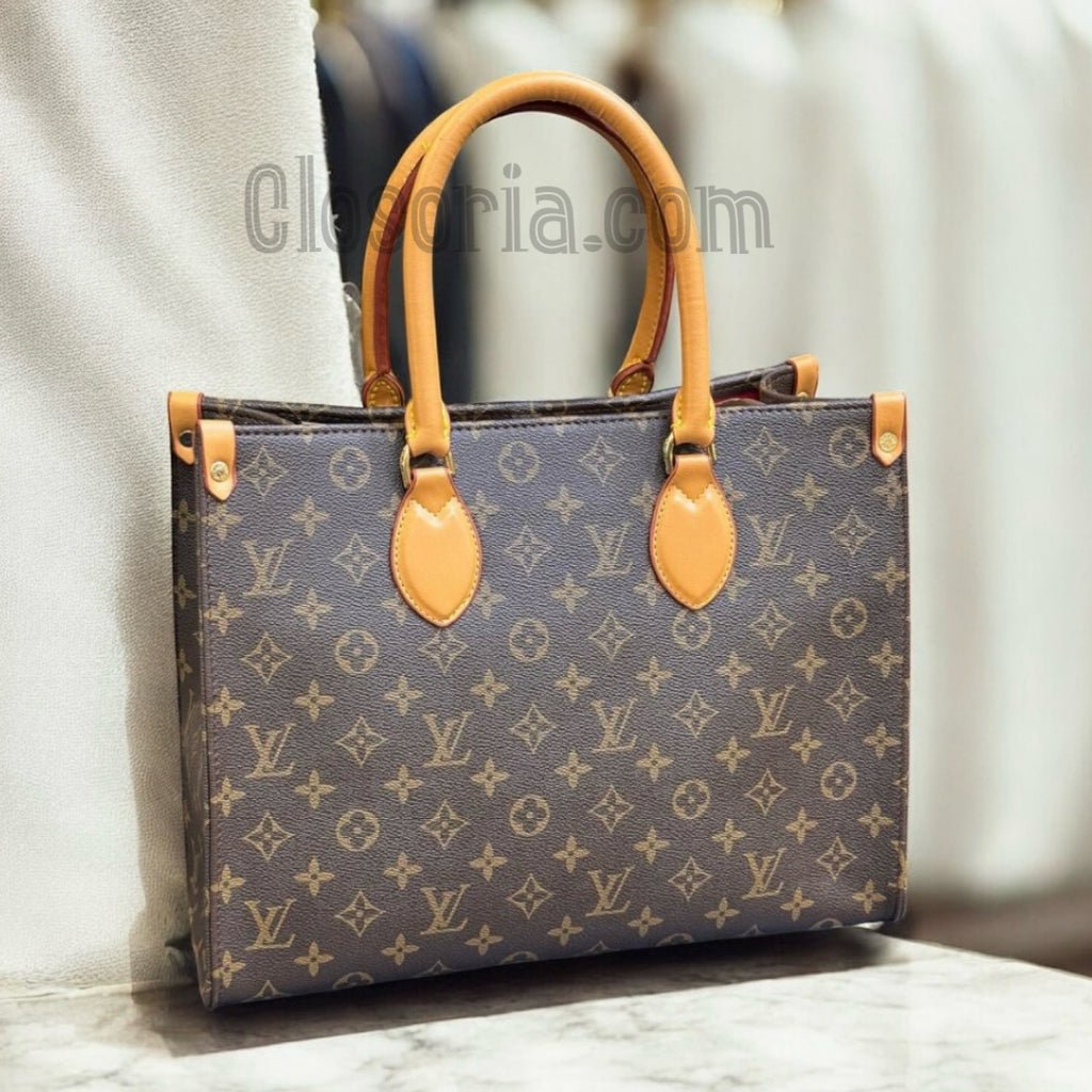 LV ONTHEGO BROWN MONOGRAM (34cm x 27cm)