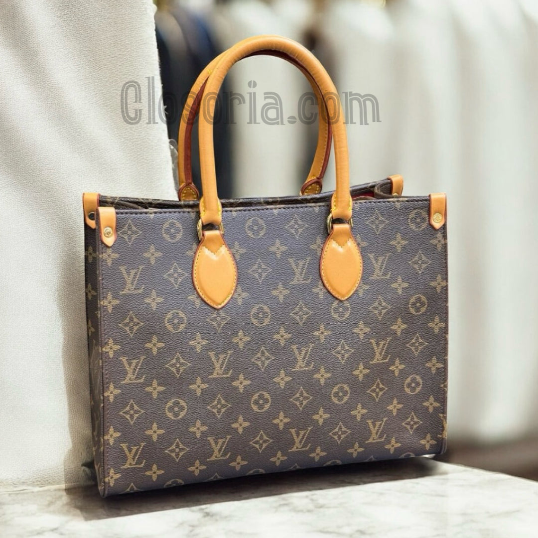 LV ONTHEGO BROWN MONOGRAM (34cm x 27cm)
