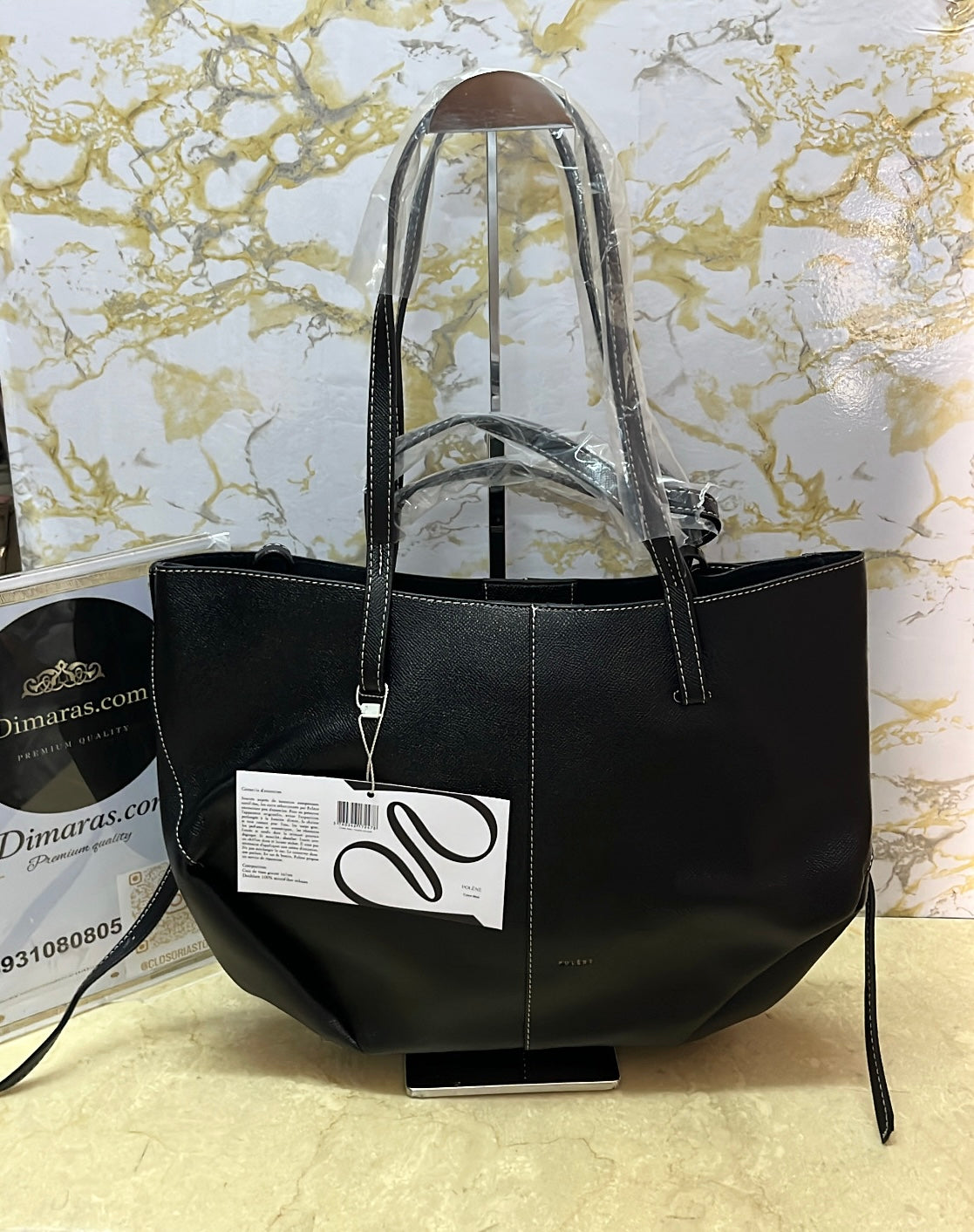 POLENE CYME BLACK(42cm x 24cm)
