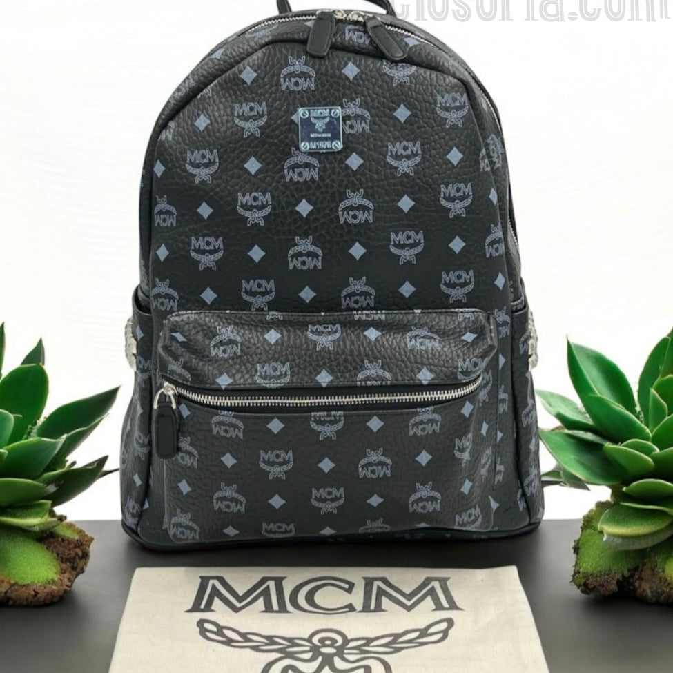 Mcm backpack black (Big Size 38x30)