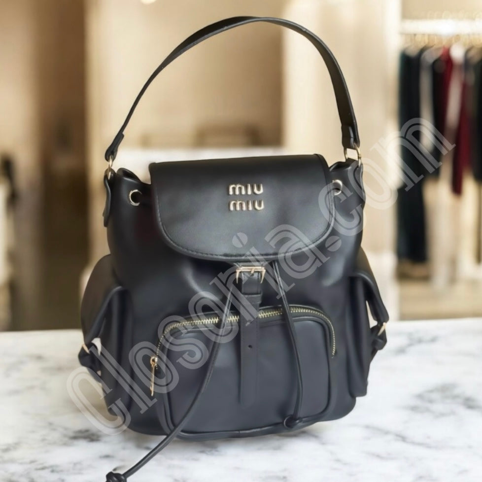 MIU MIU BACKPACK BLACK (Small Size 30x26)