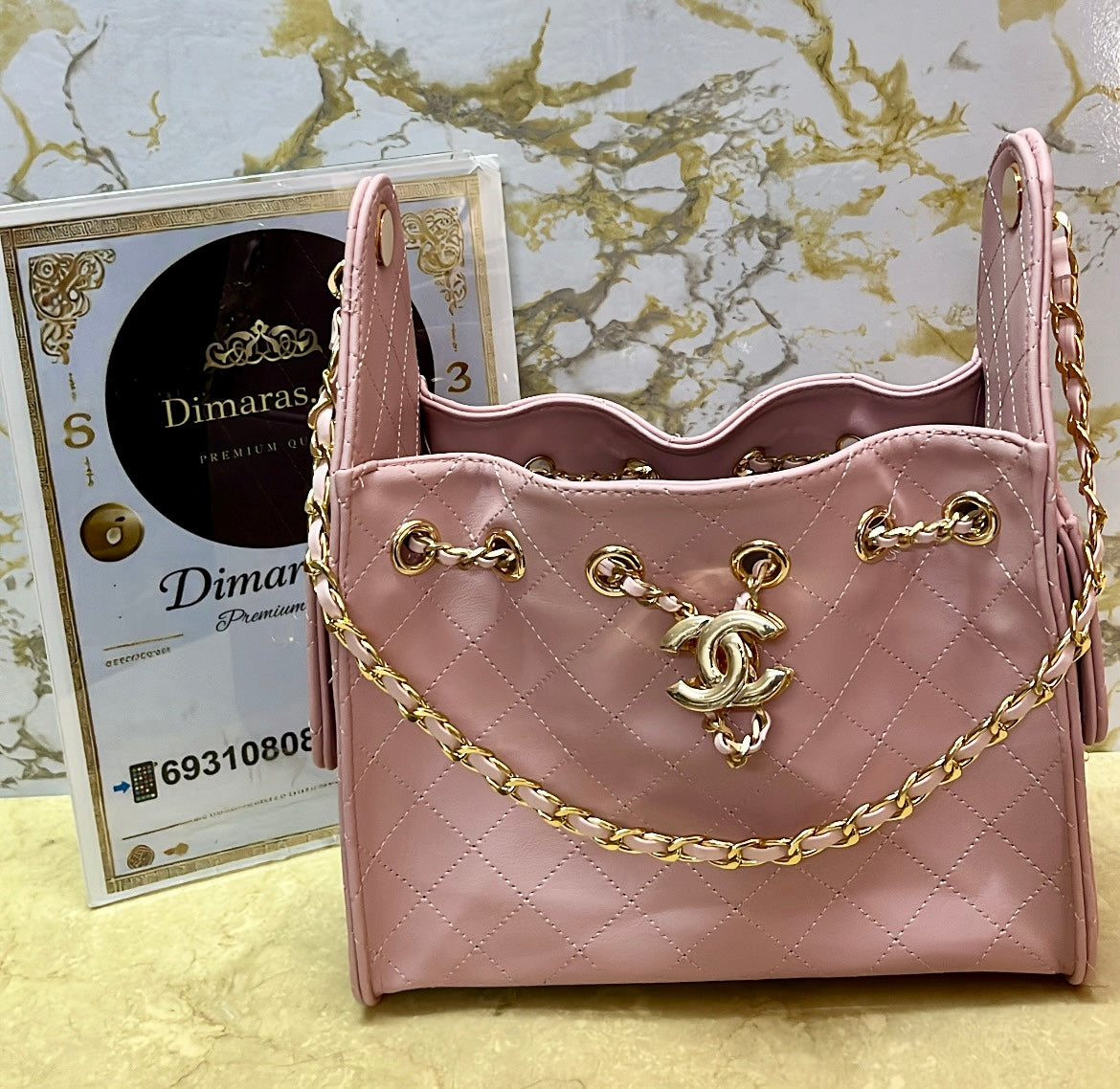 Chanel 25 pink-gold