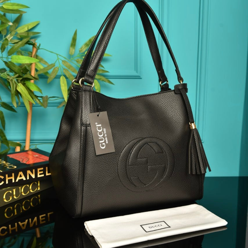 Gucci soho shoulder bag Black (35 cmX29cmx17cm)