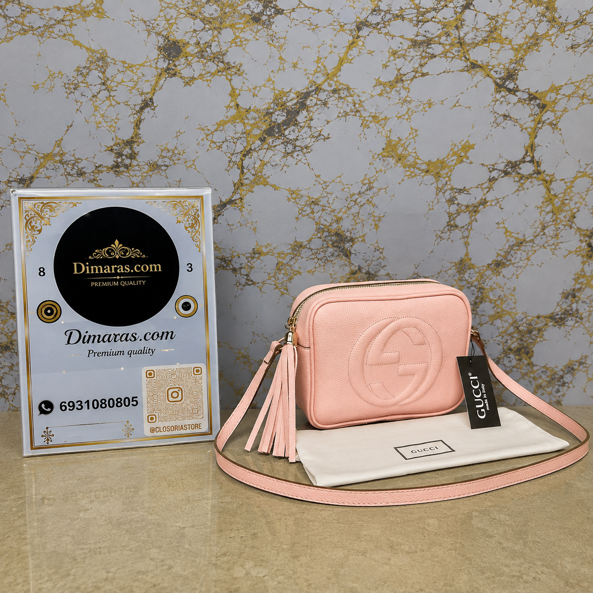 Gucci soho disco pink(Size 20cm x 15cm)