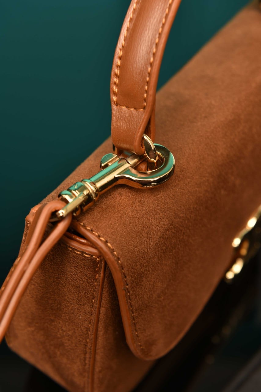 Celine Lola in shiny calfskin Taba suede(20cm x 11cm)