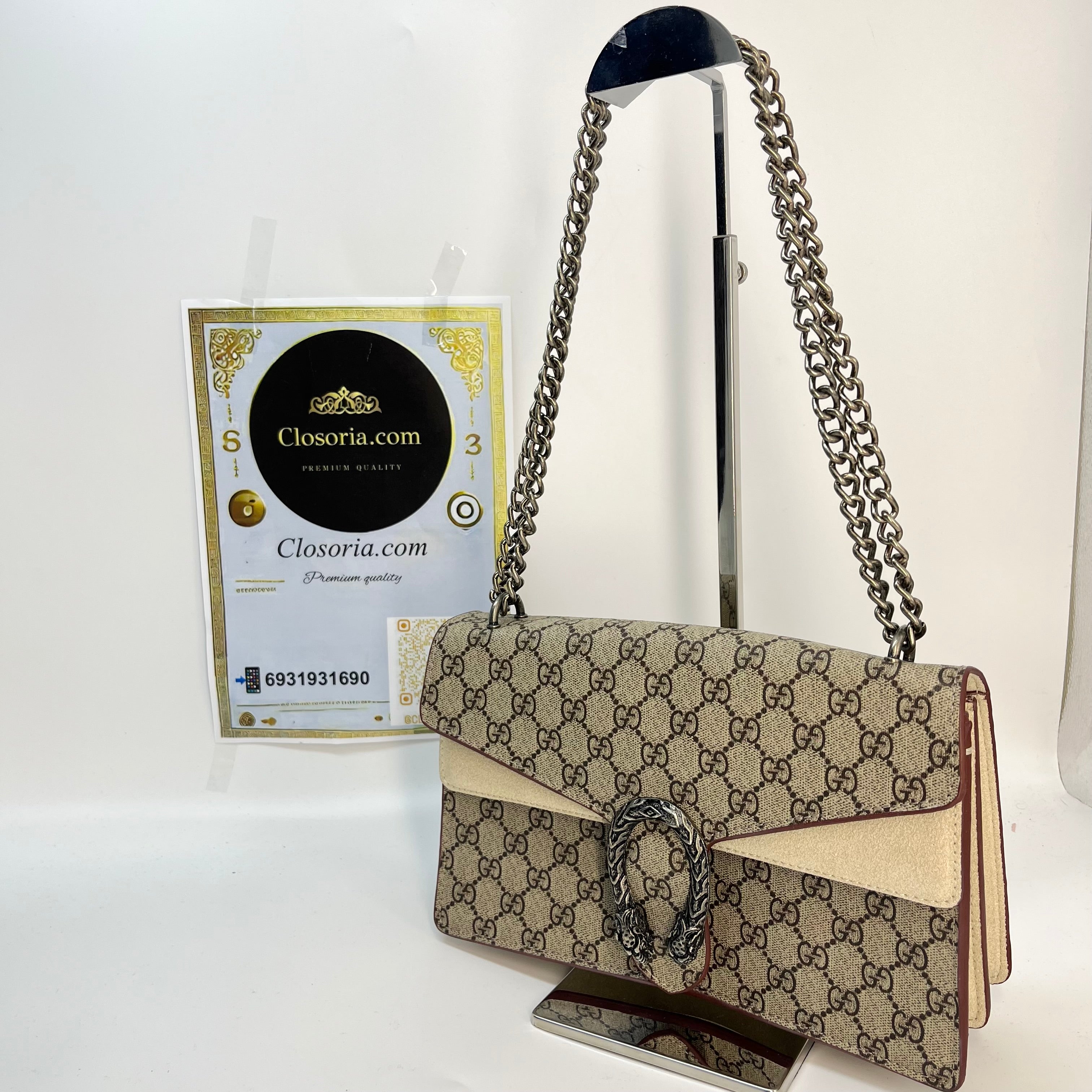 GUCCI DIONYSUS (MEDIUM SIZE BEIGE (28x17)