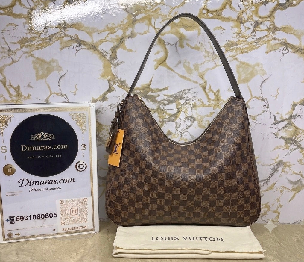Louis Vuitton slouchy mm bag  damier brown large size (40cm x 29cm)