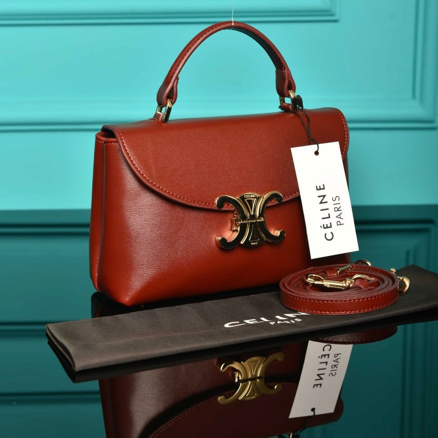 Celine medium nino bag in supple grained calfskin bordo(cm x 17.5cm)