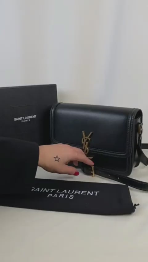 Ysl solferino satchel crossbody black mat (22.5cm x 16cm)