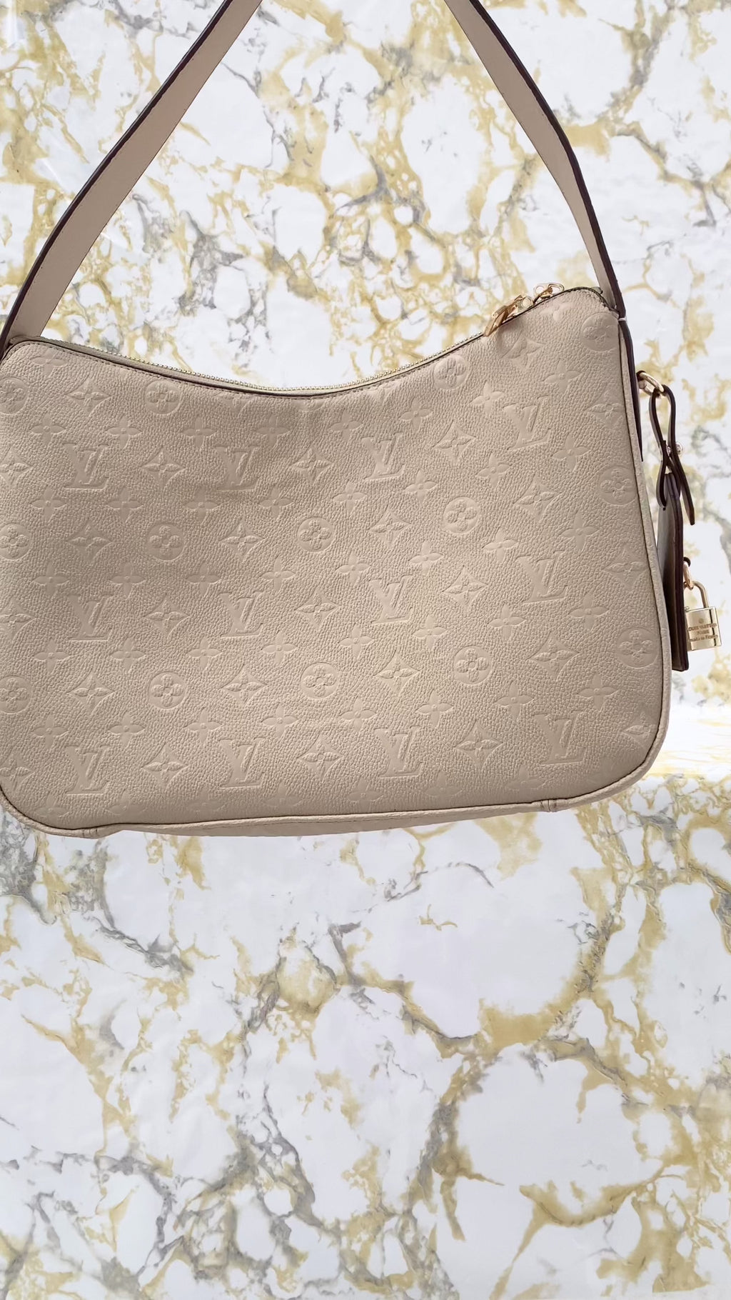 Louis Vuitton slouchy mm bag  monogram beige medium (33cm x 22cm)