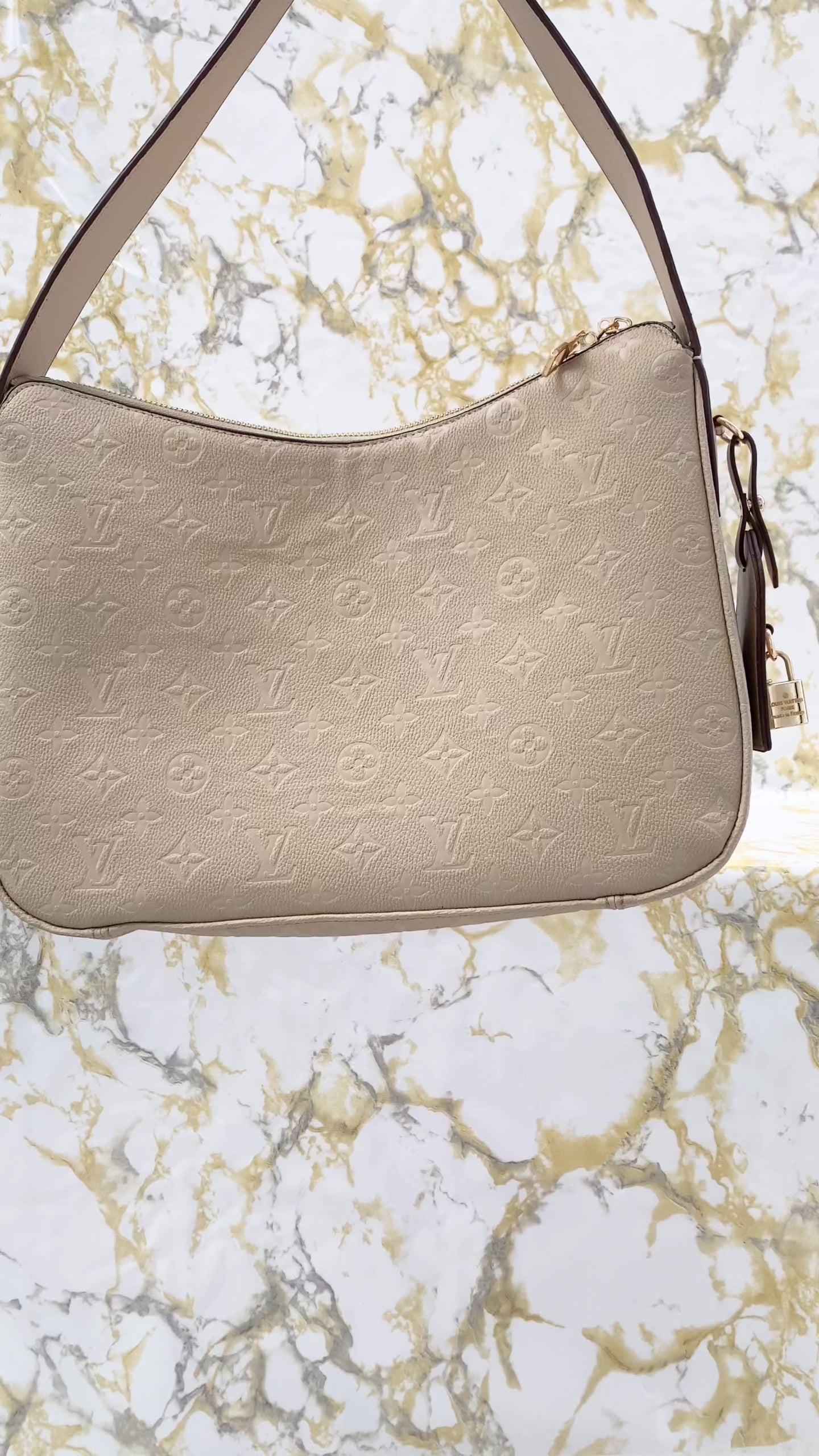 Louis Vuitton slouchy mm bag  monogram beige medium (33cm x 22cm)
