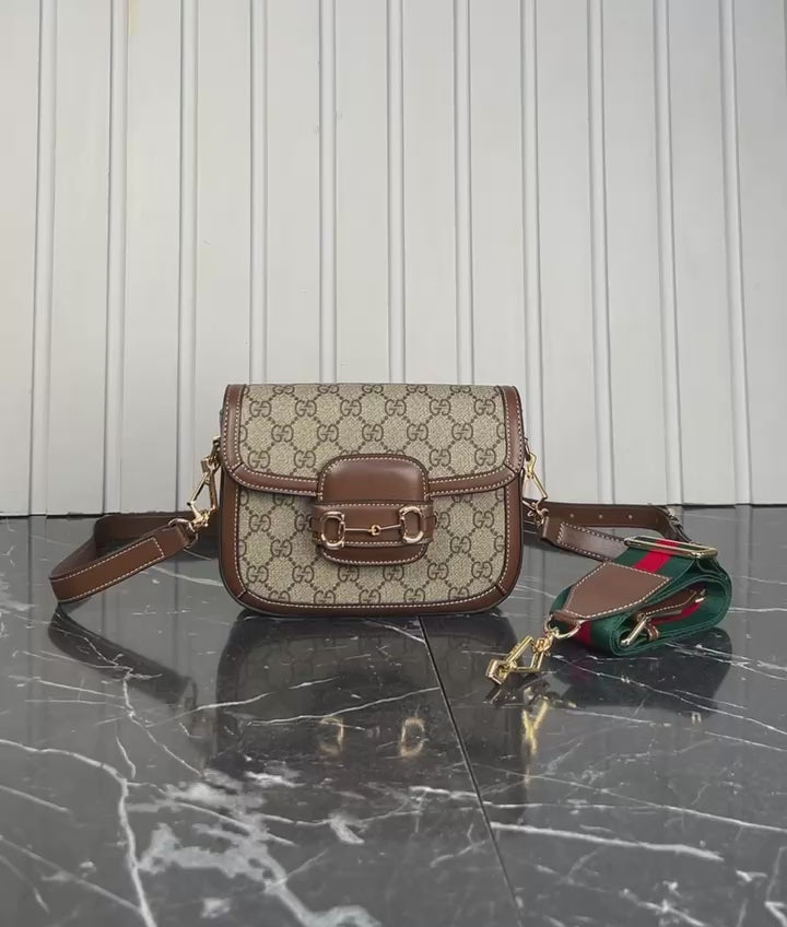 Gucci lady web Horsebit canvas Ταμπά  (26cm x 24cm)