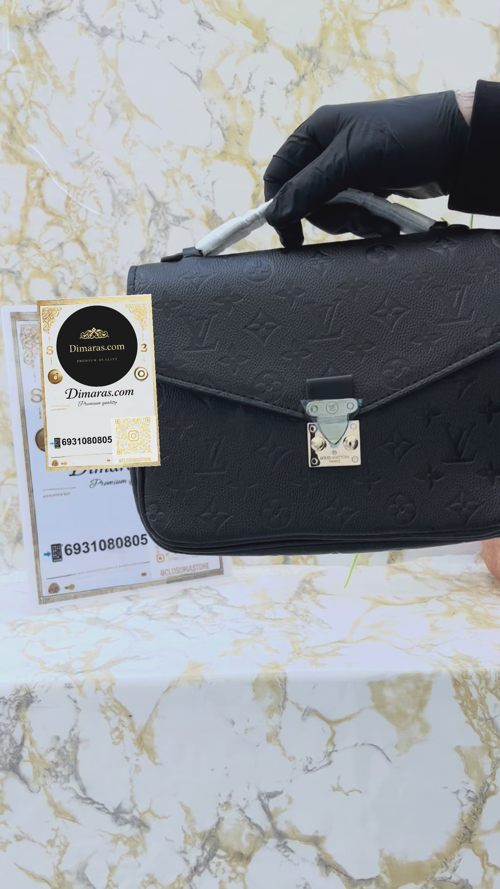 LOUIS VUITTON  METIS MONOGRAM BLACK (25cm x22cm)