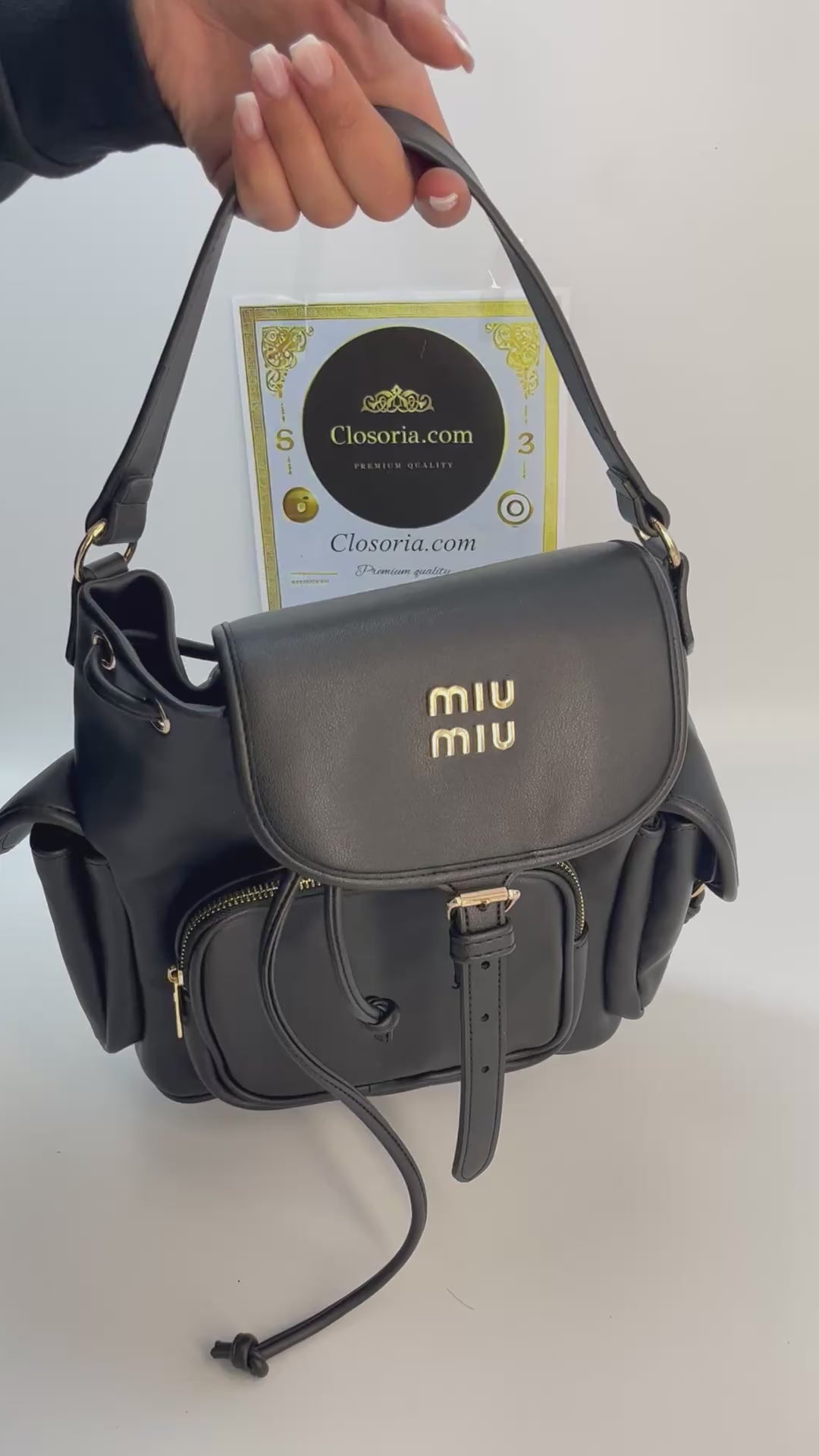MIU MIU BACKPACK BLACK (Small Size 30x26)