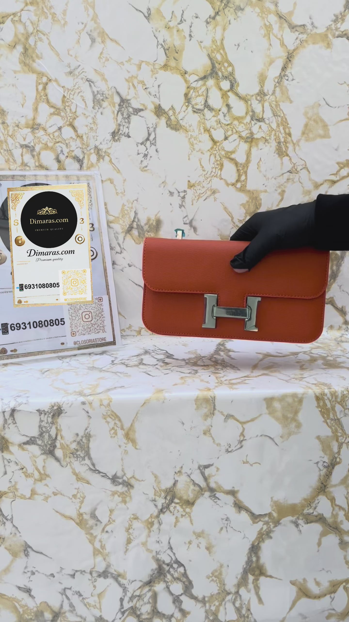 Hermes Constance east-west bag orange  (23.5cm x 12cm)