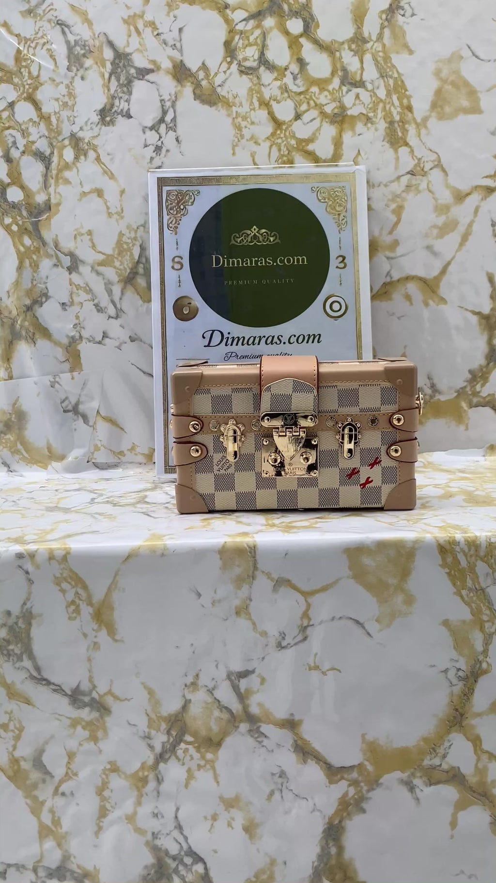 Lv Petite Malle Damier beige(13cm x 20cm)
