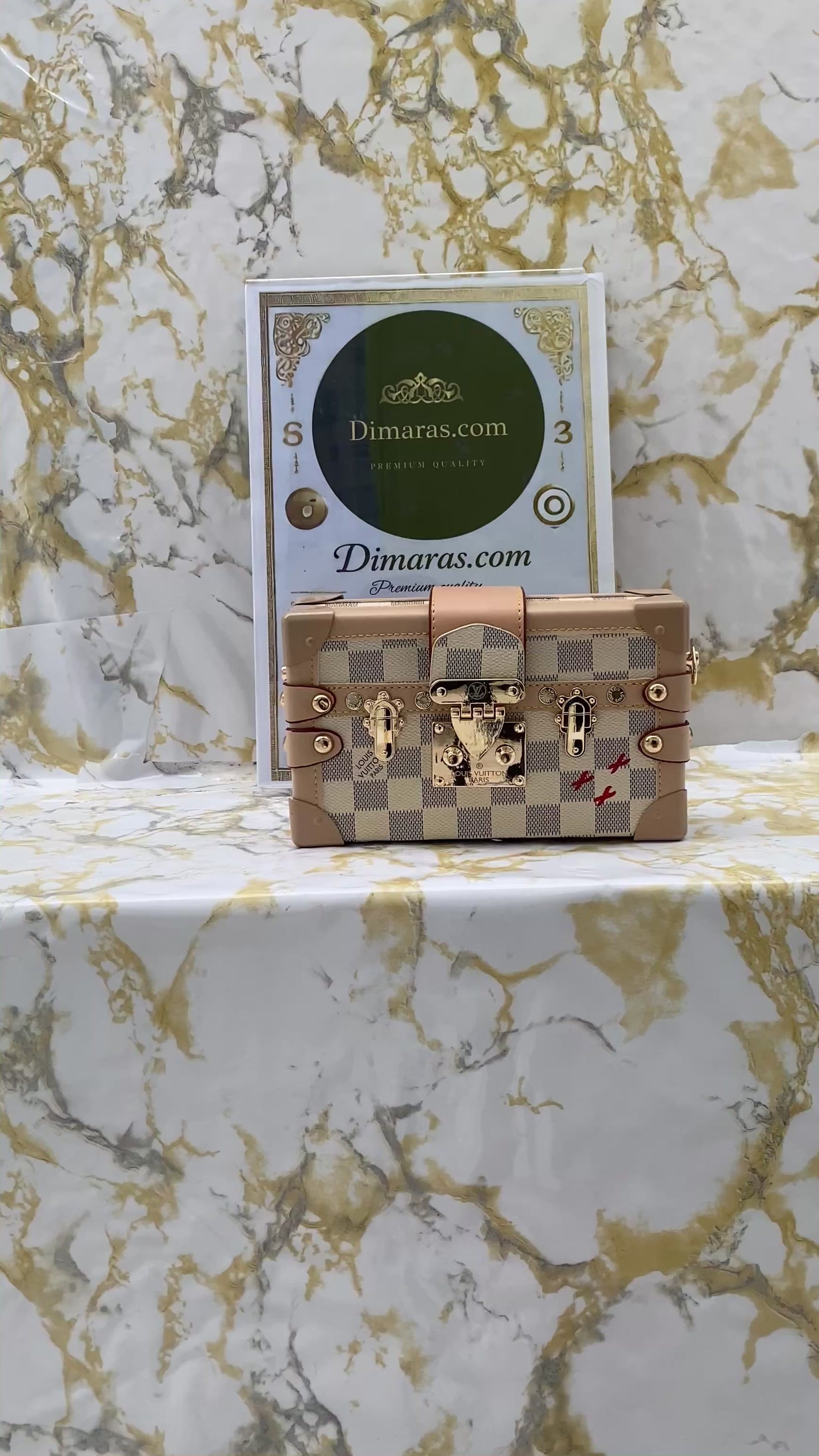 Lv Petite Malle Damier beige(13cm x 20cm)