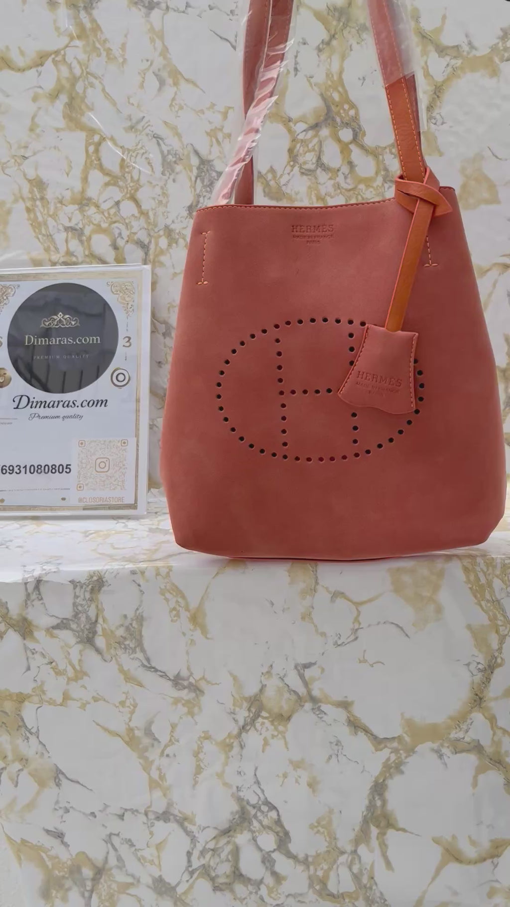 HERMES ORANGE SUEDE(30cm x 27cm)