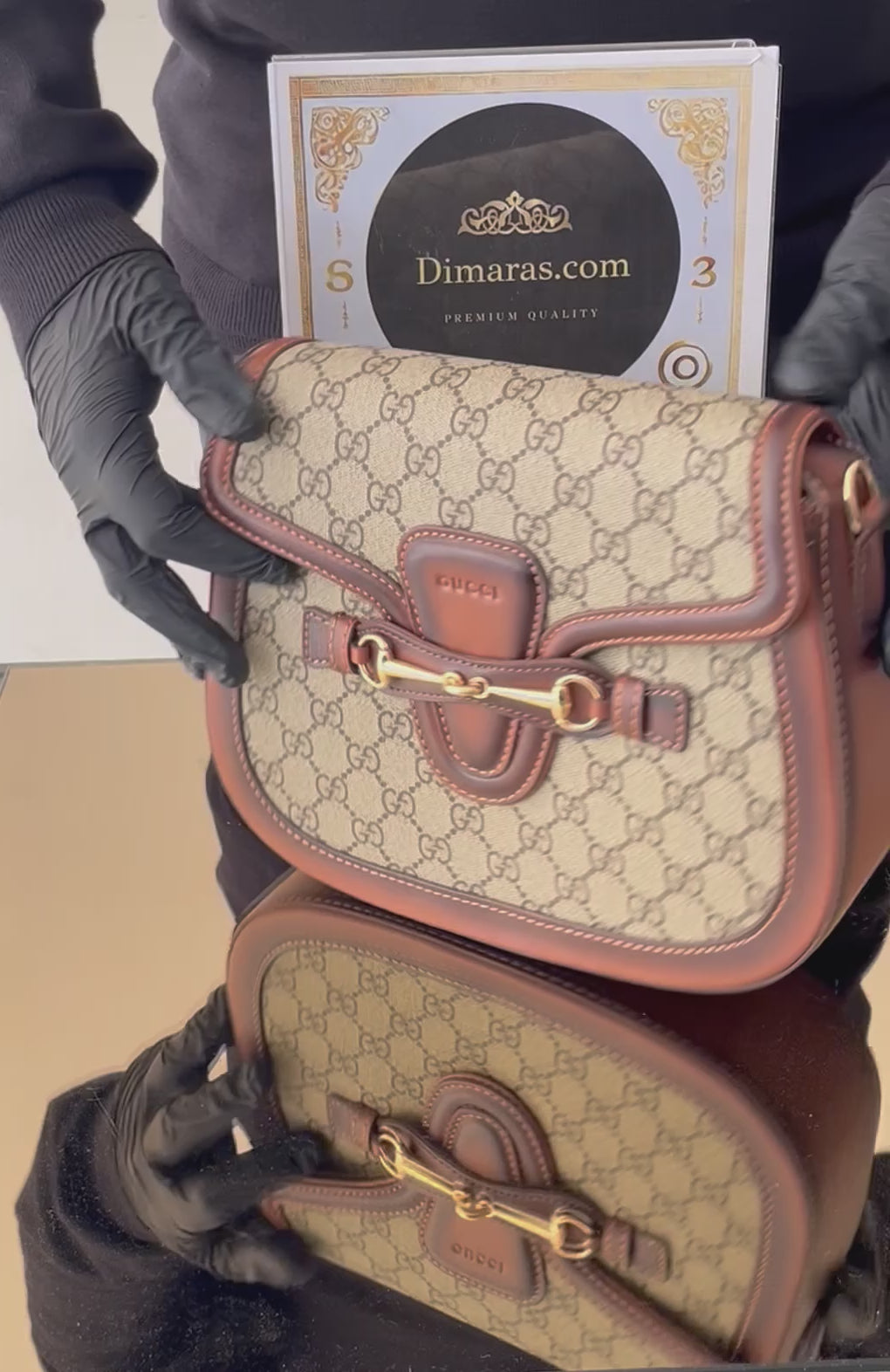 Gucci lady web Horsebit canvas Ταμπά  (26cm x 24cm)