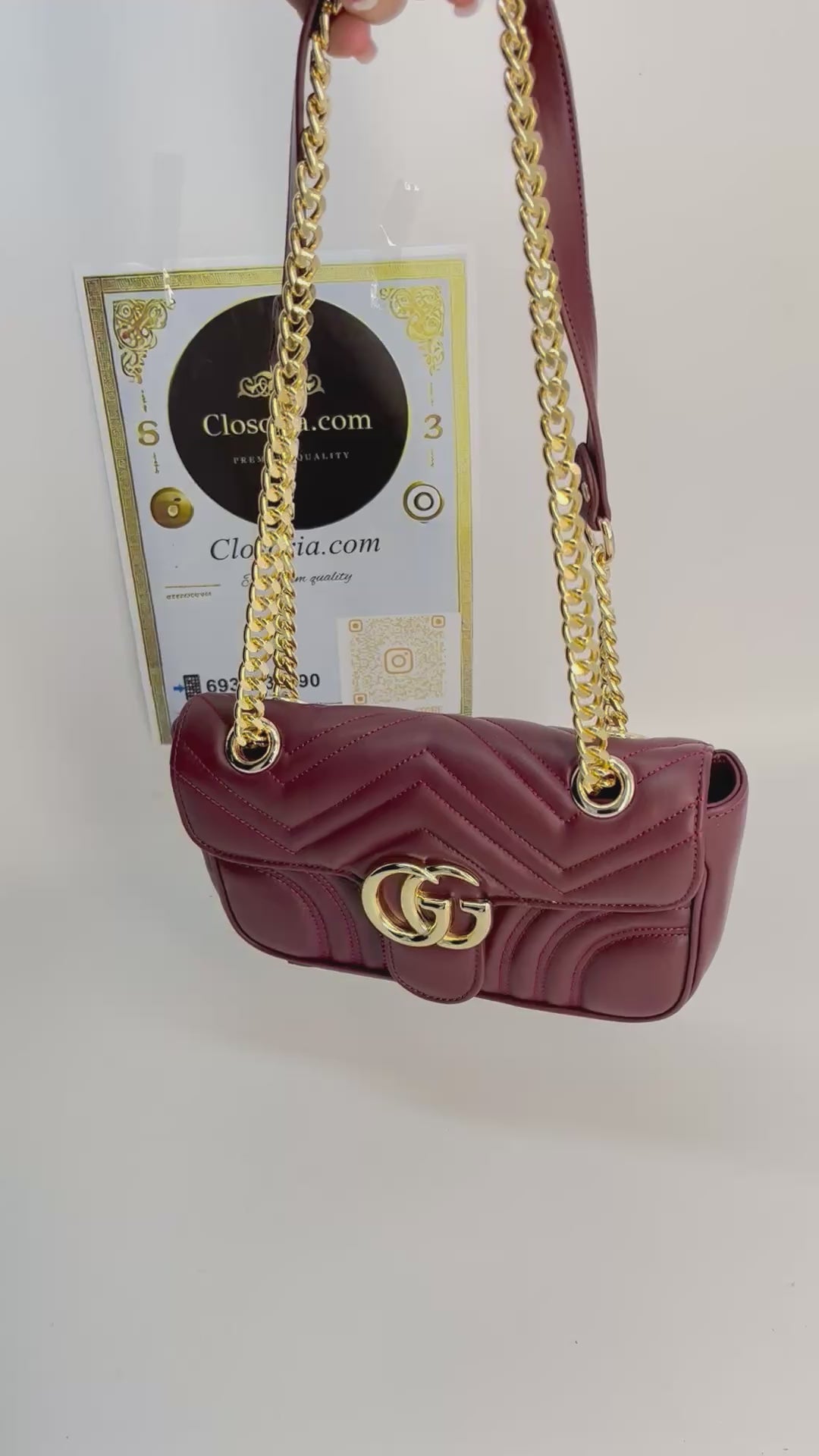 GUCCI MARMONT BORDAEUX(18cm x 13cm)
