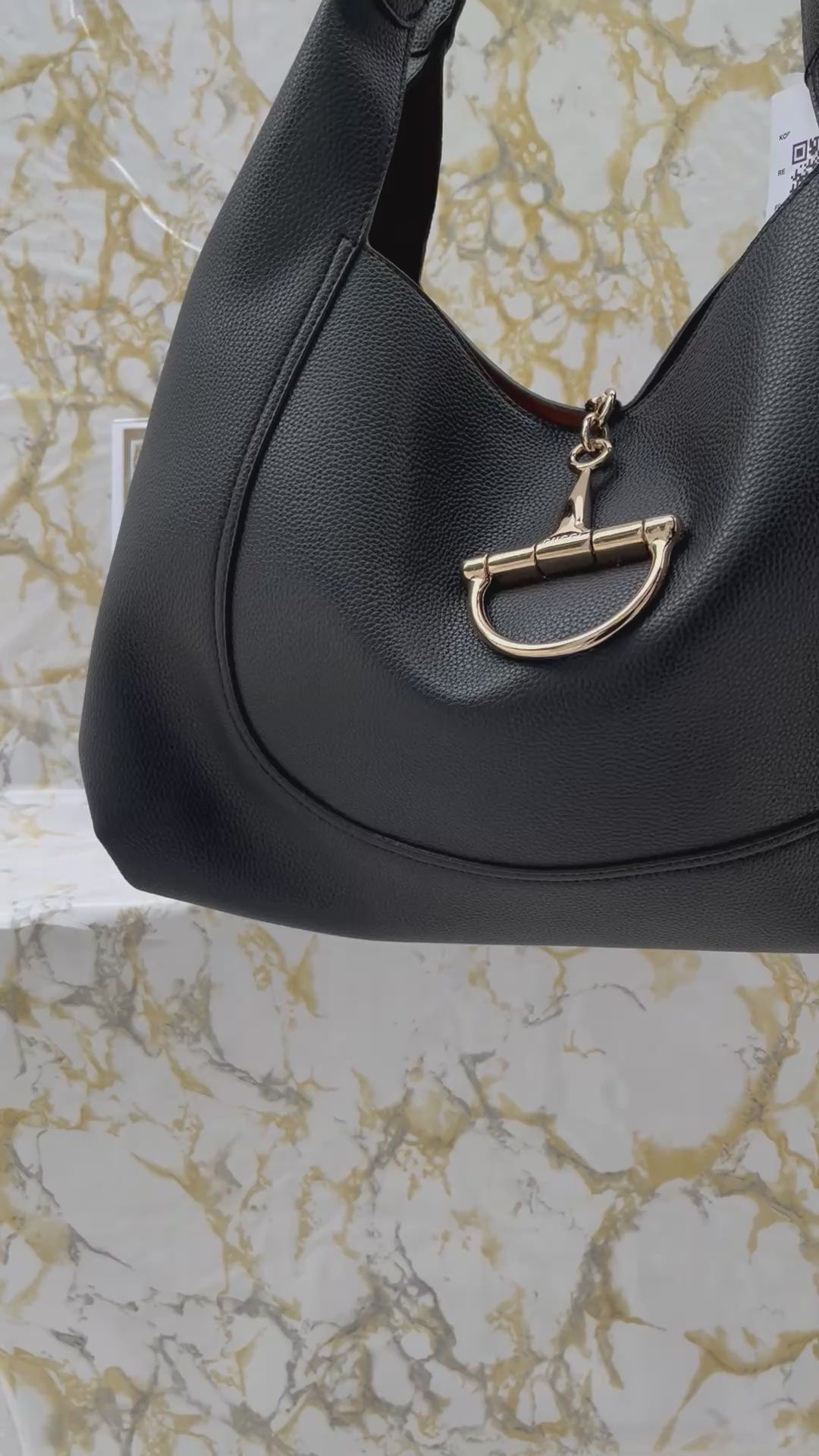 Gucci softbit maxi shoulder bag black (46cm x 26cm)